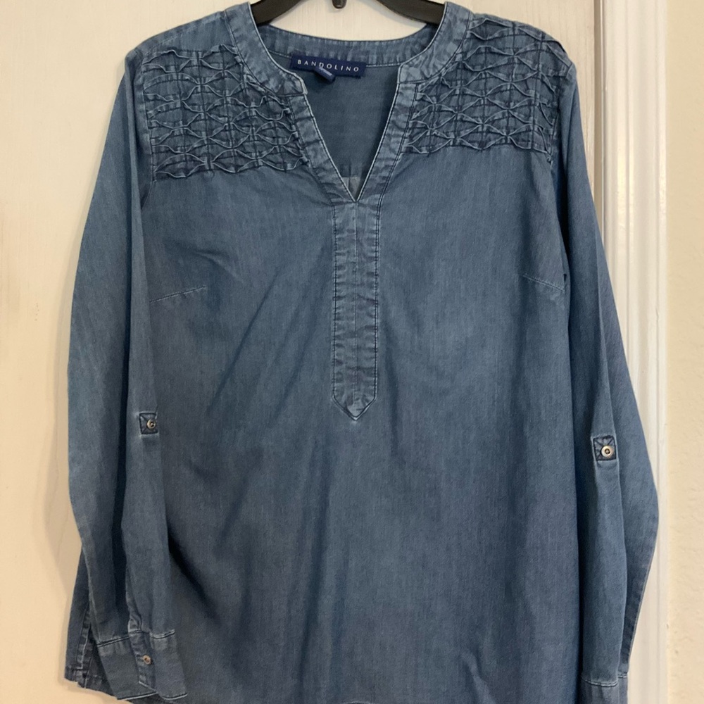 Bandolino Blue Denim Woman's Shirt